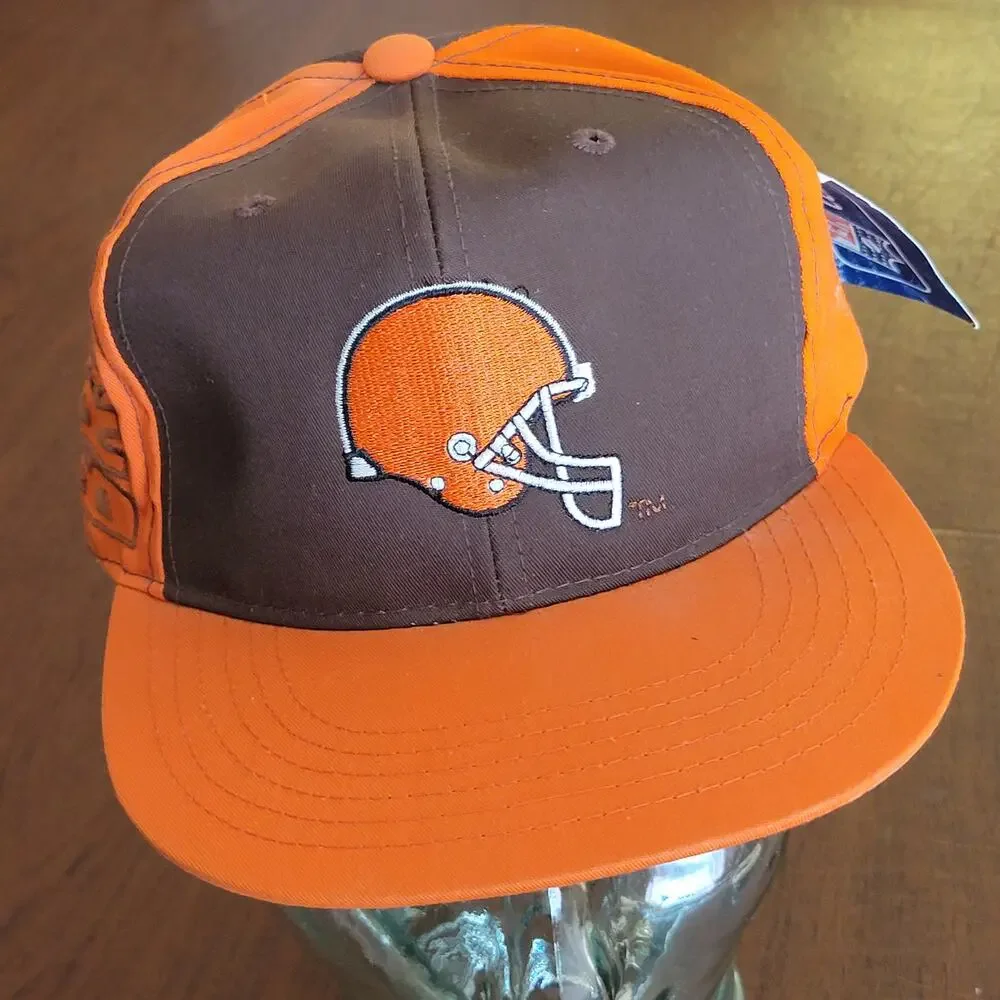 Vintage Youth Cleveland Browns Team NFL 2-Tone Snapback Hat Adjustable NFL 90's